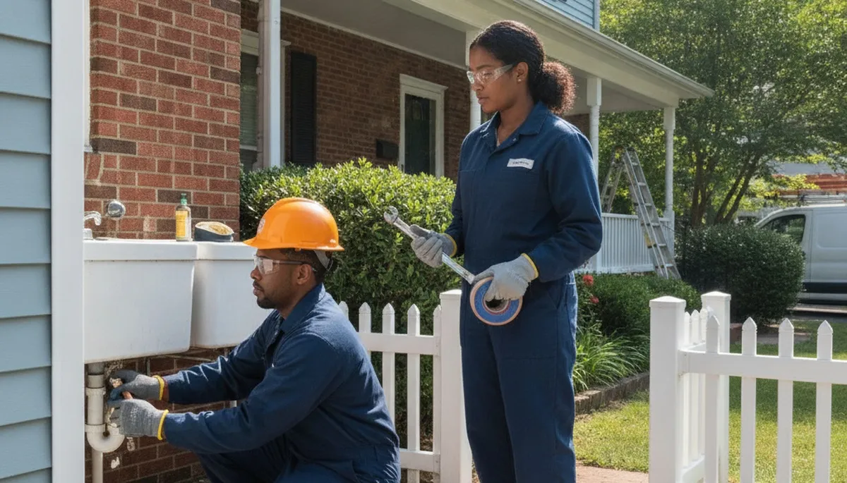 Philadelphia, PA plumbing repair service truck with professional plumber equipment