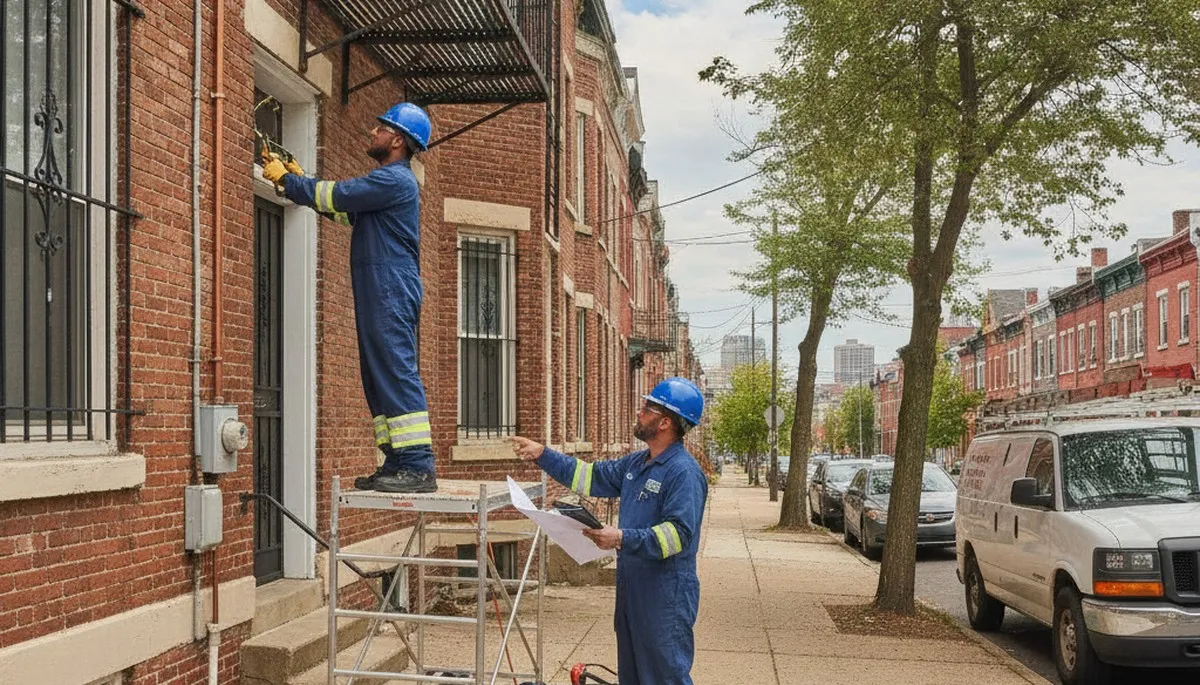 Philadelphia, PA plumber repairing a leak for residential plumbing service