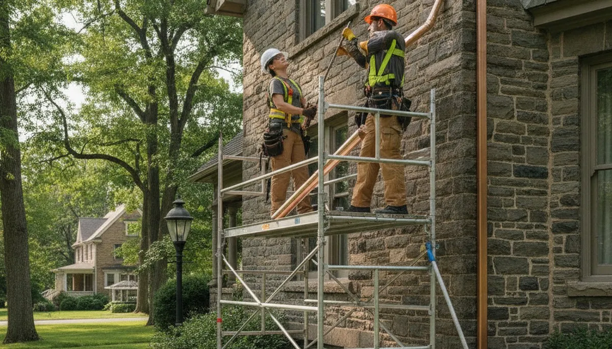 Philadelphia, PA plumber repairing a pipe for residential plumbing service